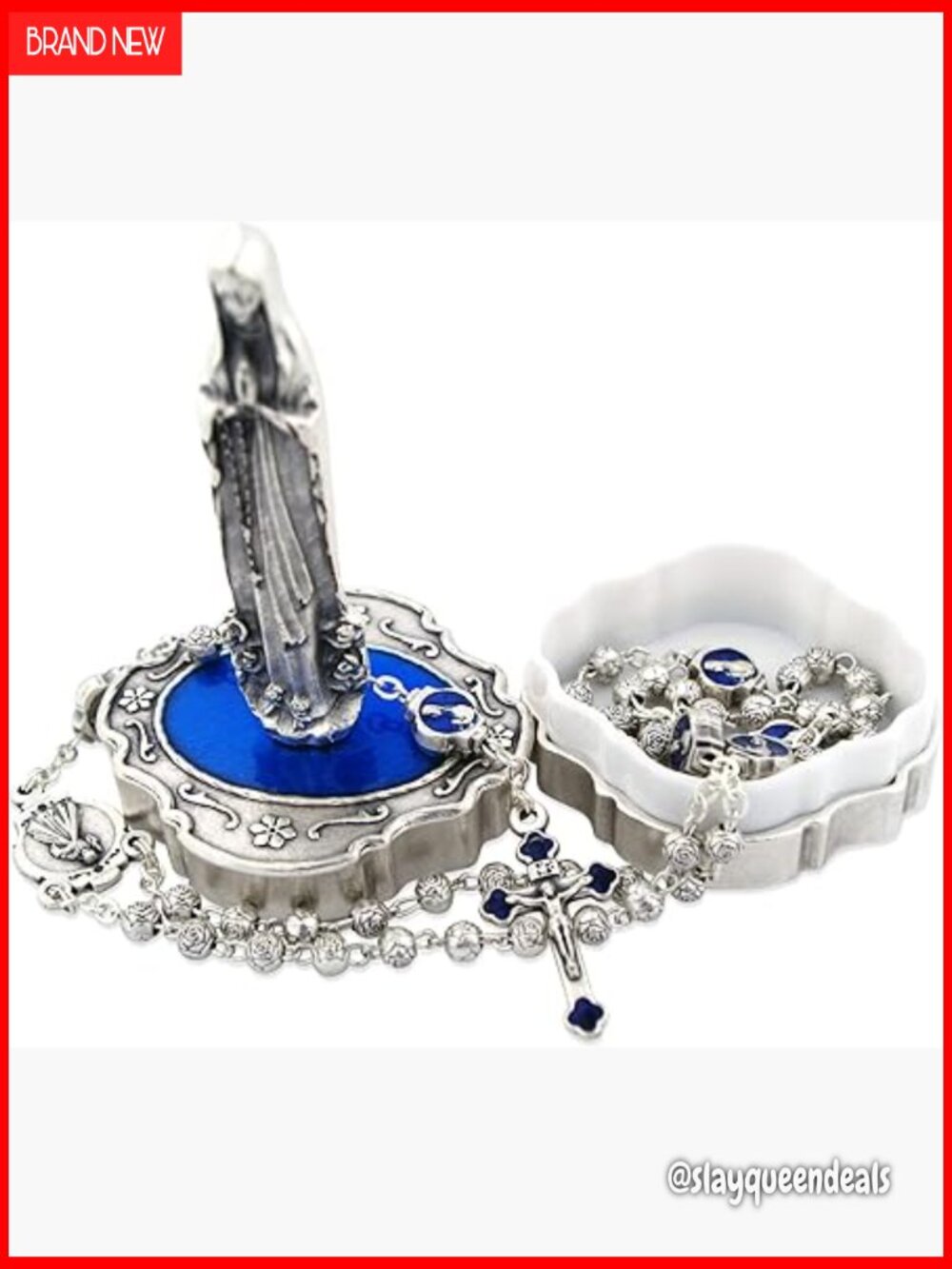 Italian Rosary With Decorative Case - First Communion Gift